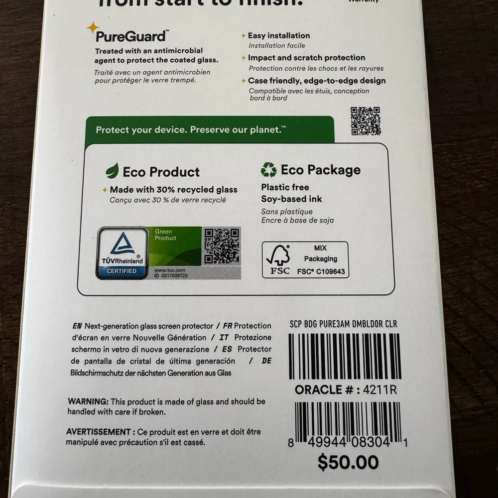 Pure 2 Glass Screen Protector for iPhone 6.7
